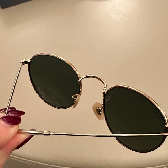 Ray-Ban Gold Frame Sunglasses with Black Lenses - Picture 3 of 6